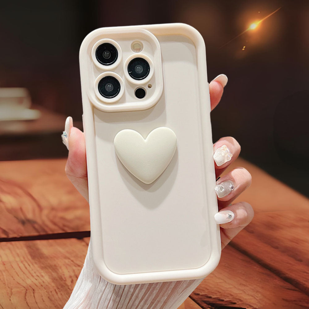 Romantic Heart Design: Matte Protective Case for iPhone 16, 15 & 14 || Ultra-Safe & Stylish || Trendy 3D Love Matte Case || iPhone Pro Max Case