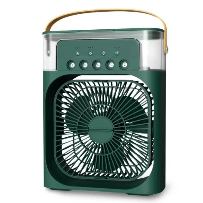 Mini Cooling Fan || Silent Water Cool Fan: Ultra-Quiet, Powerful Chill || 5-Hole USB Fan Humidifier: Portable Summer Cooler